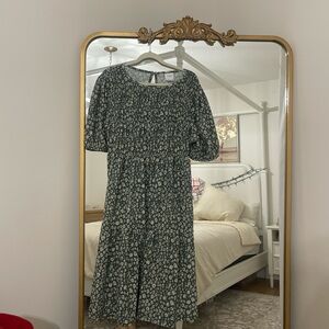 Zara dress green floral